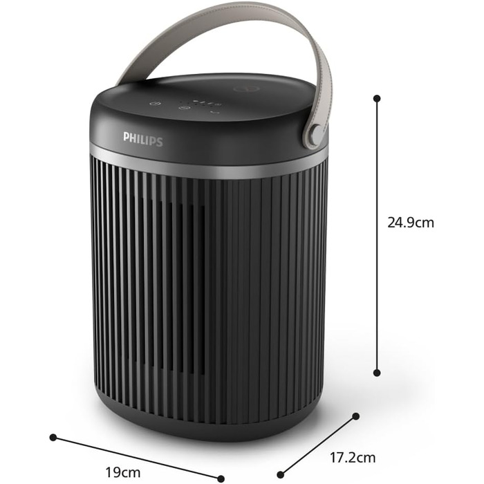 Керамічний тепловентилятор-товпіль Philips Smart 5000 серії, 2000 Вт, чорний
