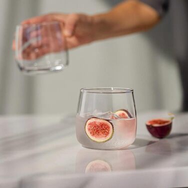 TREND FOR HOME Dessert Glasses Emma Large 475 ml, Round Glasses Set of 6, Gin Tumbler Dessert Bowls Glass, Restaurants and Parties, Dishwasher and Microwave Safe