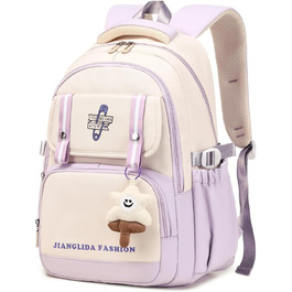 Дитячий рюкзак IvyH для дівчаток - стильний шкільний рюкзак, водонепроникний, великий, для 3-6 класів, фіолетовий