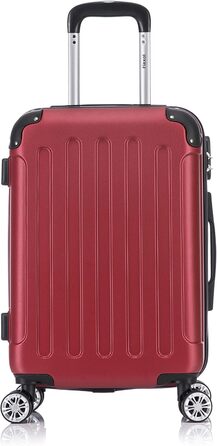 Чемодан Flexot® F-2045, набір 3 шт. (16 кольорів), ручна поклажа, валіза, тріумф, ролер, твердий корпус (M, Рубіново-червоний)