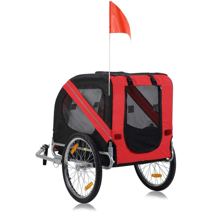 Причіп для велосипеда Zoomundo для собак, зелений/чорний - срібна рама