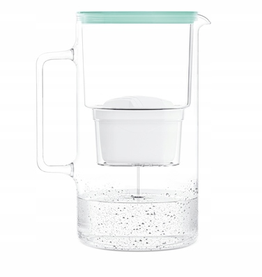 Скляний фільтраційний глечик Wessper D2 BOROSILICATE FF 3л, м'ятний + фільтр
