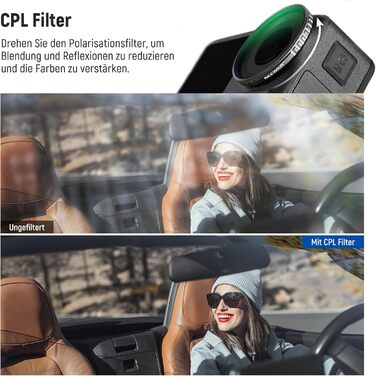 Набір фільтрів NEEWER CPL та ND для DJI Osmo Action 4/Action 5 Pro (4 шт.): CPL+ND8+ND16+ND32, аксесуари для екшн-камери, багатошарове покриття