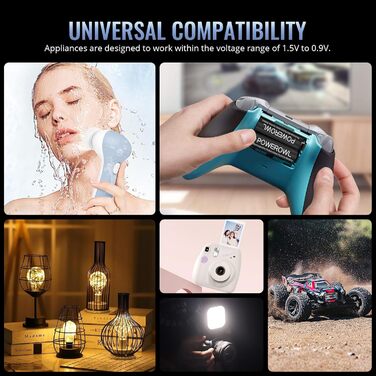 Зарядний пристрій Powerowl для акумуляторів AA 2800mAh, 8 штук: універсальна зарядка для акумуляторів NI-MH AA AAA