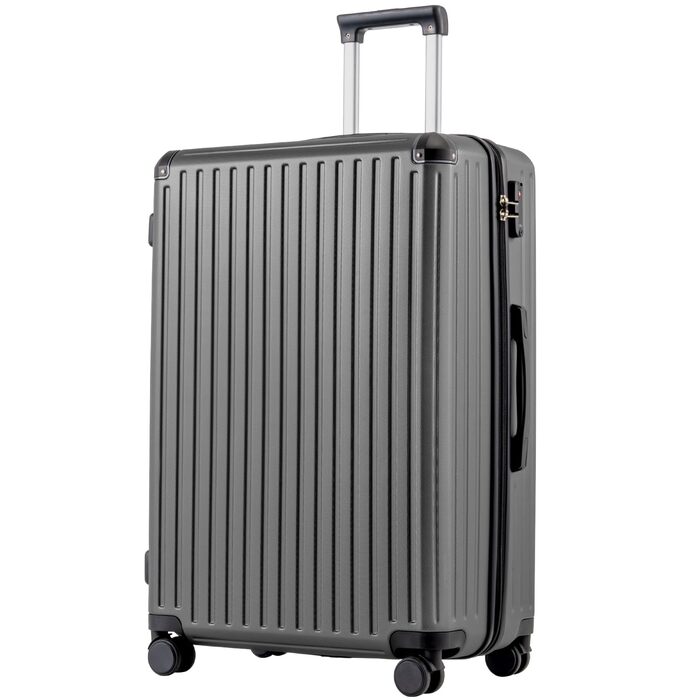 Валіза COOLIFE: Твердий корпус, ABS-матеріал, TSA-замок, телескопічна ручка, 4 колеса, ручна поклажа (темно-зелений)