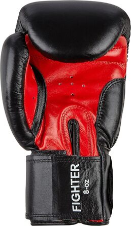 Боксерські рукавички BenLee з натуральної шкіри Fighter (Чорні, 14 oz) + Боксерські бандажі Rocky Marciano