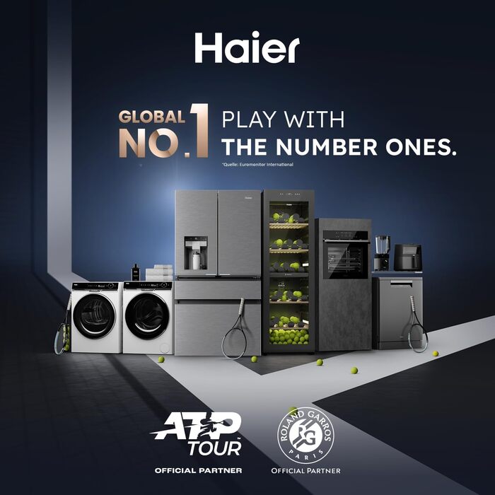 Haier 50 Series 3 Wine Refrigerator - 34 Bottle Wine Cooler with UV Glass Door, 5 Shelves, Wi-Fi & Touch Display, Vibration-Free Storage