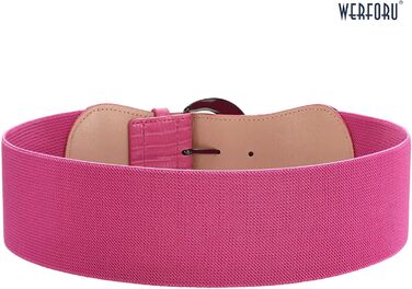 Жіночий широкий еластичний ремінь WERFORU для суконь та костюмів (94-107 см, рожевий)