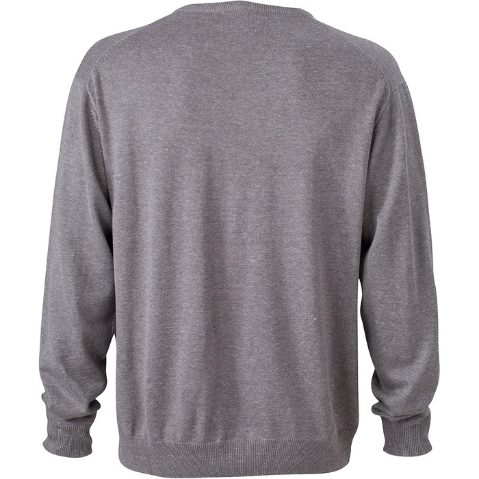 Кардиган чоловічий James & Nicholson V-подібний виріз, сірий (Grey-heather), розмір XL