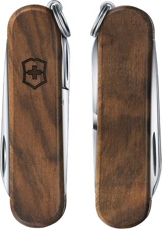 Мультитул Victorinox Classic SD Wood – Швейцарський армійський ніж, 5 функцій, з дерев'яною ручкою