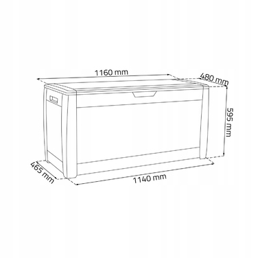 Садовий бокс для зберігання Prosperplast BOXE RATO, колір umbra, 310 л