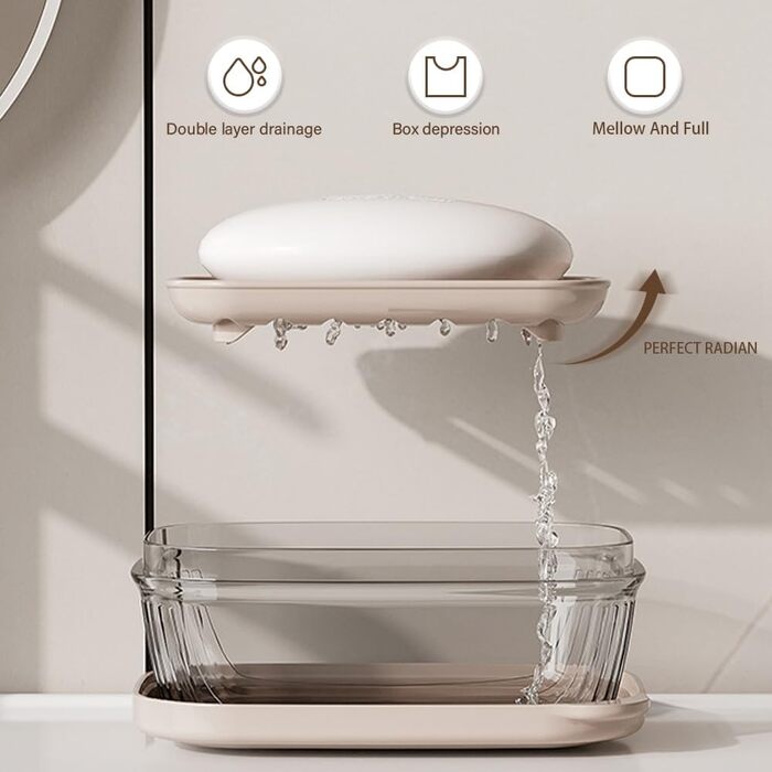 Водонепроникний тримач для мила з піддоном: для ванної кімнати, подорожей, кемпінгу