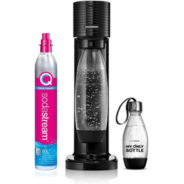 SodaStream Gaia Nero d'Acqua: Газова вода вдома. Комплект з 3 пляшками та циліндром CO2 (425г)