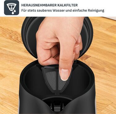 Електричний чайник Tefal Includeo KI5338, 1 л, 2400 Вт, чорний