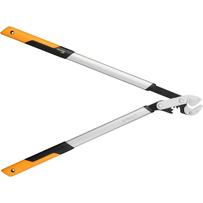 Секатор Fiskars PowerGearX LX99-L для сухої та твердої деревини, 80 см, антипригарне покриття, загартована сталь, чорний/помаранчевий