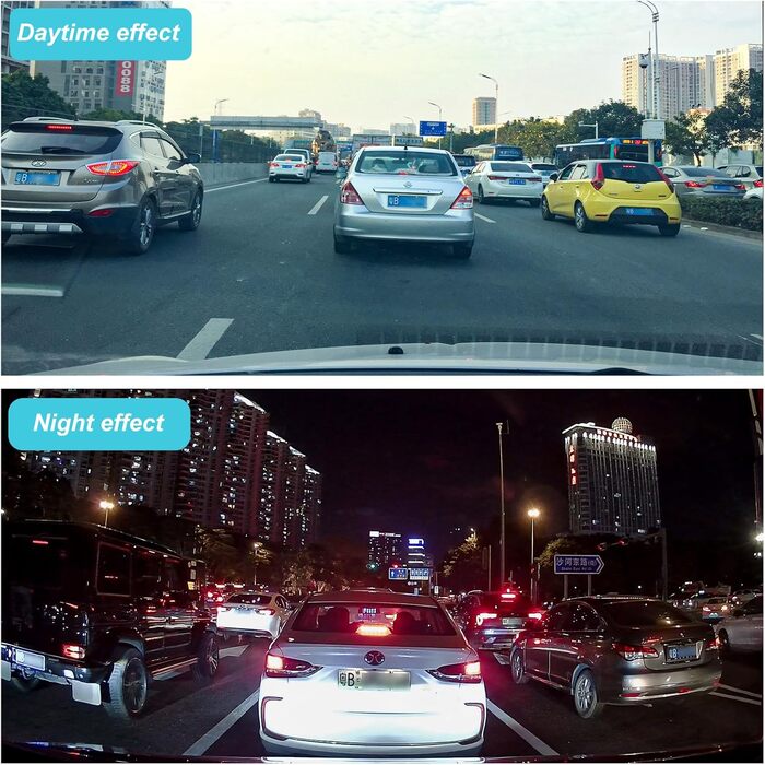 Відеореєстратор Podazz Dashcam Auto - камера для автомобіля з 3-дюймовим IPS екраном FHD 1080P, 170° кутом огляду, нічним баченням, G-сенсором, циклічною записом та детекцією руху, паркувальний режим (блакитний)