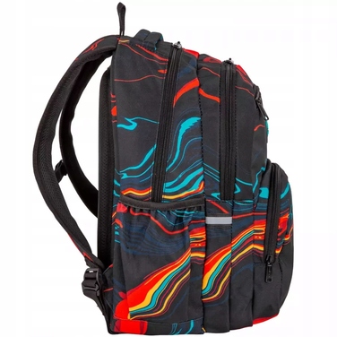 Багатовідсіковий шкільний рюкзак CoolPack, чорний/багатоколірний, 23 л