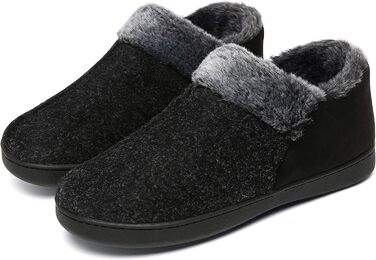 Тапочки халатні Mishansha Herren Winter з підкладкою Memory Foam, тепла зимова модель, розмір 39-48, колір: димний чорний
