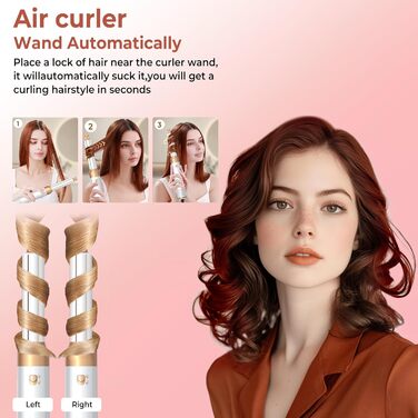 Pro Airbrush Air Styler 6 в 1: Фен-щітка, плойка, стайлер для волосся, 1000W, білий
