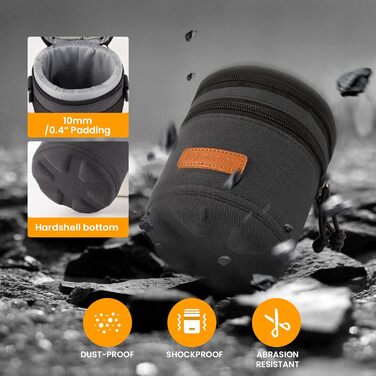 Чохол для об'єктива камери TARION: міцний, водонепроникний, для Canon, Nikon, Pentax, Sony, Olympus