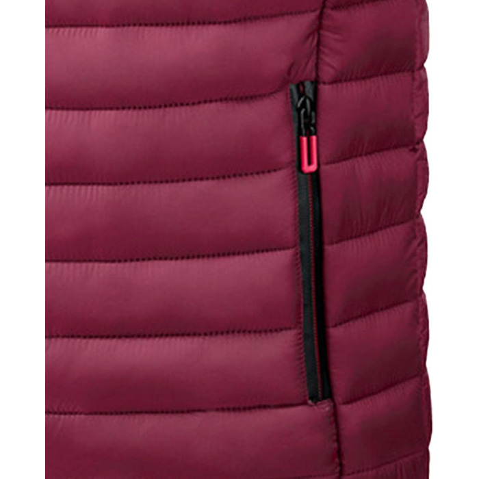 Чоловіча жилетка, утеплена, легка, тепла, для активного відпочинку, без рукавів, зимова, з стеганим оздобленням, з коміром-стійкою, слім-силует (L, бордовий)