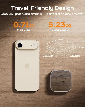 Бездротова зарядна станція KU XIU X40 Turbo Qi2.2 25W 3-в-1 для iPhone 17/16/15/14/13/12, Apple Watch, AirPods. Алюмінієвий адаптер GaN 45W, дерев'яна текстура