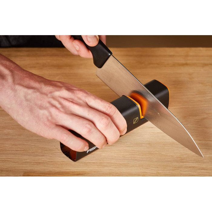 Точилка для ножів Fiskars Edge 17 см, дерев'яна (береза), чорна - 1003099