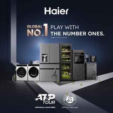 Haier 50 Series 3 Wine Refrigerator - 34 Bottle Wine Cooler with UV Glass Door, 5 Shelves, Wi-Fi & Touch Display, Vibration-Free Storage