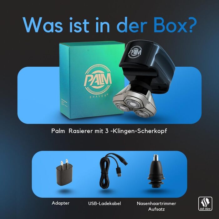 Електричний верстат для гоління Pitbull Palm Shaver для чоловіків з лезами CR-3 Ultra Precision