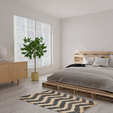 Килимок Relaxdays для дому, зигзагоподібний, 70 x 140 см