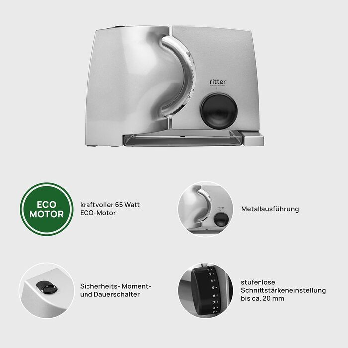 Електричний шматодава Ritter Compact 1 з металу, Made in Germany