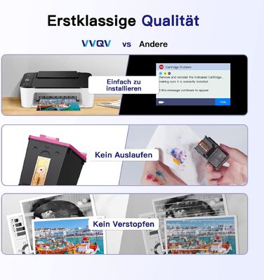 Комплект картриджів VVQV 301 XL (чорний, кольоровий) для принтерів HP DeskJet 2540, 1510, Envy 4500, 5530, OfficeJet 4630, 2620