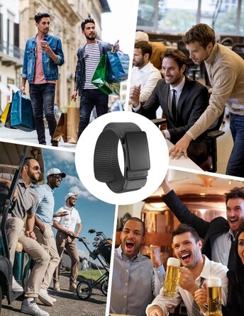 Чоловічий ремінь JUKMO Automatik з нейлону, ширина 3,8 см, з регулюванням, розмір M (91-105 см), довжина 125 см, сірий