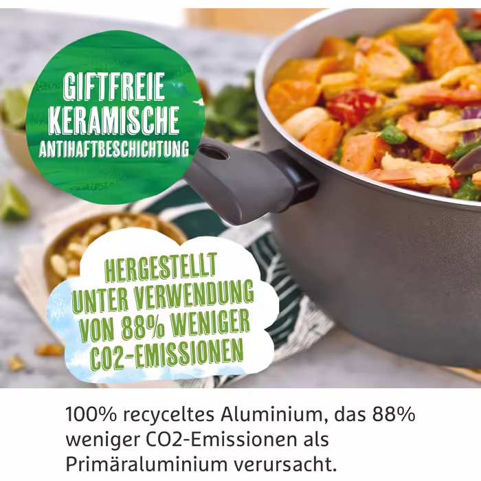Суповий каструля Prestige Earth Pan 28 см, 7,5 л, індукція, антипригарна кераміка, екологічна, безпечна, для посудомийки, зручні ручки