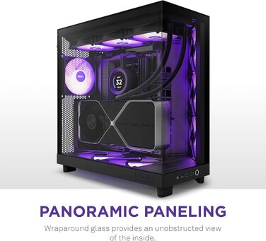 NZXT H6 Flow RGB: Корпус ПК Mid-Tower з двома камерами, чорний