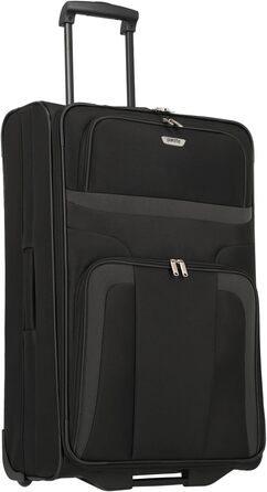 Чемодан на колесах Paklite Orlando, 73 см, 80 л, чорний - великий дорожній валіза