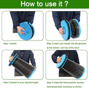 Складаний стілець Upgrade XXL з подушкою, 1000 фунтів вантажопідйомності, для відпочинку на природі, кемпінгу та подорожей (Блакитний)