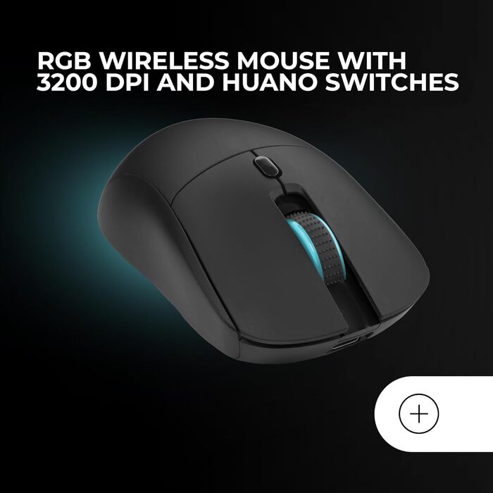 Mars Gaming MCPWTKL: Бездротове ігрове комбо TKL клавіатура + миша з RGB підсвічуванням, 3200DPI, HUANO-Switches, чорний, португальська мова