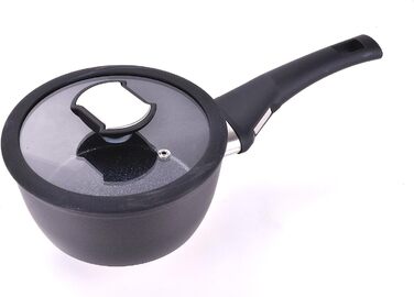 Каструля Berndes Balance Induction Stieltopf Enduro, 16 см, з індукційним дном, з нержавіючої сталі, чорна
