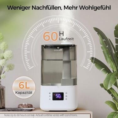 Зволожувач повітря Luxaid HU-802 4.5л з пультом, гігростатом, таймером та автовимкненням для спальні та великих приміщень