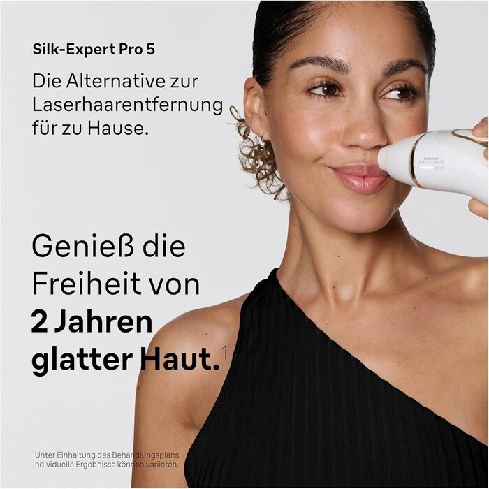 Braun Silk·expert Pro 5 IPL епілятор для безболісної епіляції вдома – білий/золотий (PL5442) + чохол, бритва Gillette Venus та 4 насадки. Зроблено в Німеччині