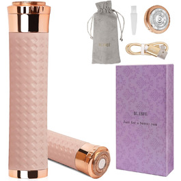 Електричний пристрій для видалення волосся для жінок, перезаряджуваний, безболісний епілятор для губ, рук, обличчя, пушкового волосся (рожевий)