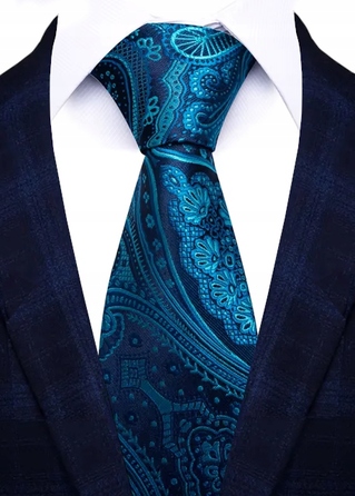 Широка краватка Elegance синього кольору