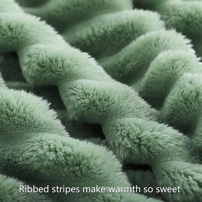 Плед RUIKASI 150x200 см, м'який флісовий плед, зелений колір для вітальні, дивана, декору та відпочинку