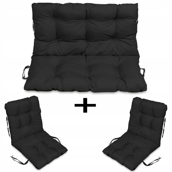 Подушка Superkissen24, 120 x 110 x 10 см, чорна