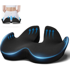 Ergonomic Seat Cushion for Office Chair - Orthopedic Pressure Relief Cushion with Memory Foam - Wheelchair Seat Cushion