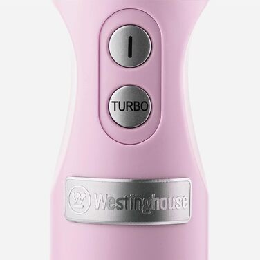Блендер Westinghouse Retro Stabmixer: 600 Вт, рожевий, 4 швидкості, турбо, сталеві леза, ергономічна ручка