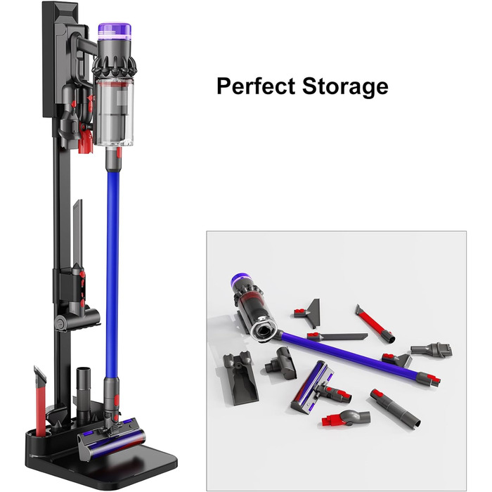 Підставка для пилососа MOOPHY, сумісна з Dyson V15, V12, V11, V10, V8, V7, стабільне зберігання, док-станція, аксесуари та насадки