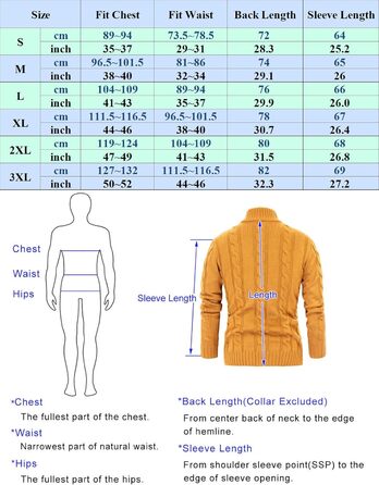 Світер чоловічий PJ PAUL JONES з кофтами, в'язаний з візерунком, з трикотажною фактурою та стійким коміром для осені/зими (M, Синій)