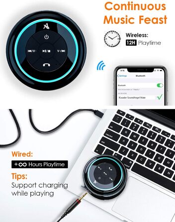 Xleader Shower Bluetooth Speaker Small Music Box, Waterproof Bluetooth Speaker with Suction Cup, Shower Speaker Electronics Gifts Music Box for Girls Boys Men Women
